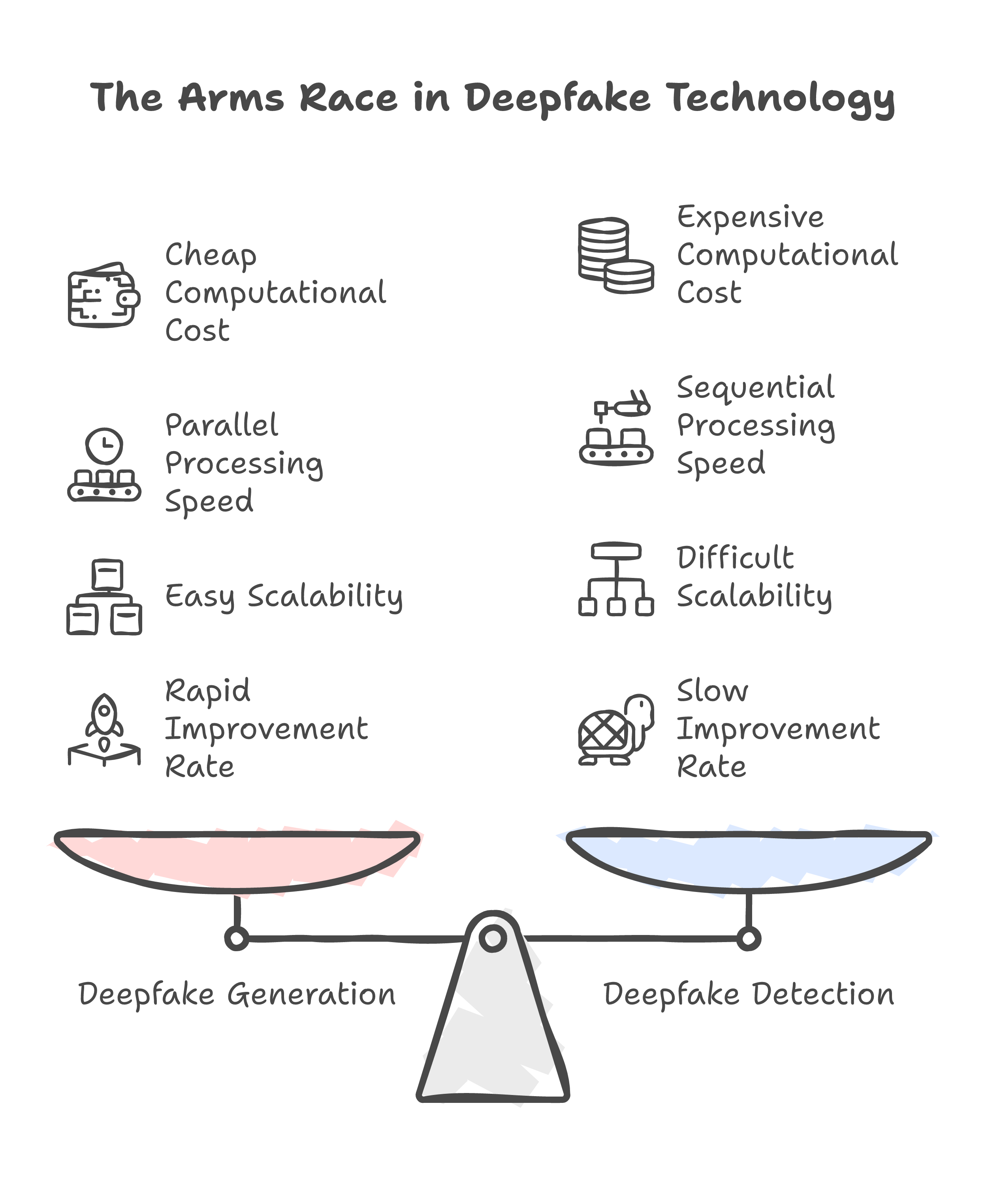 The Arms Race Between Deepfake Generation and Detection