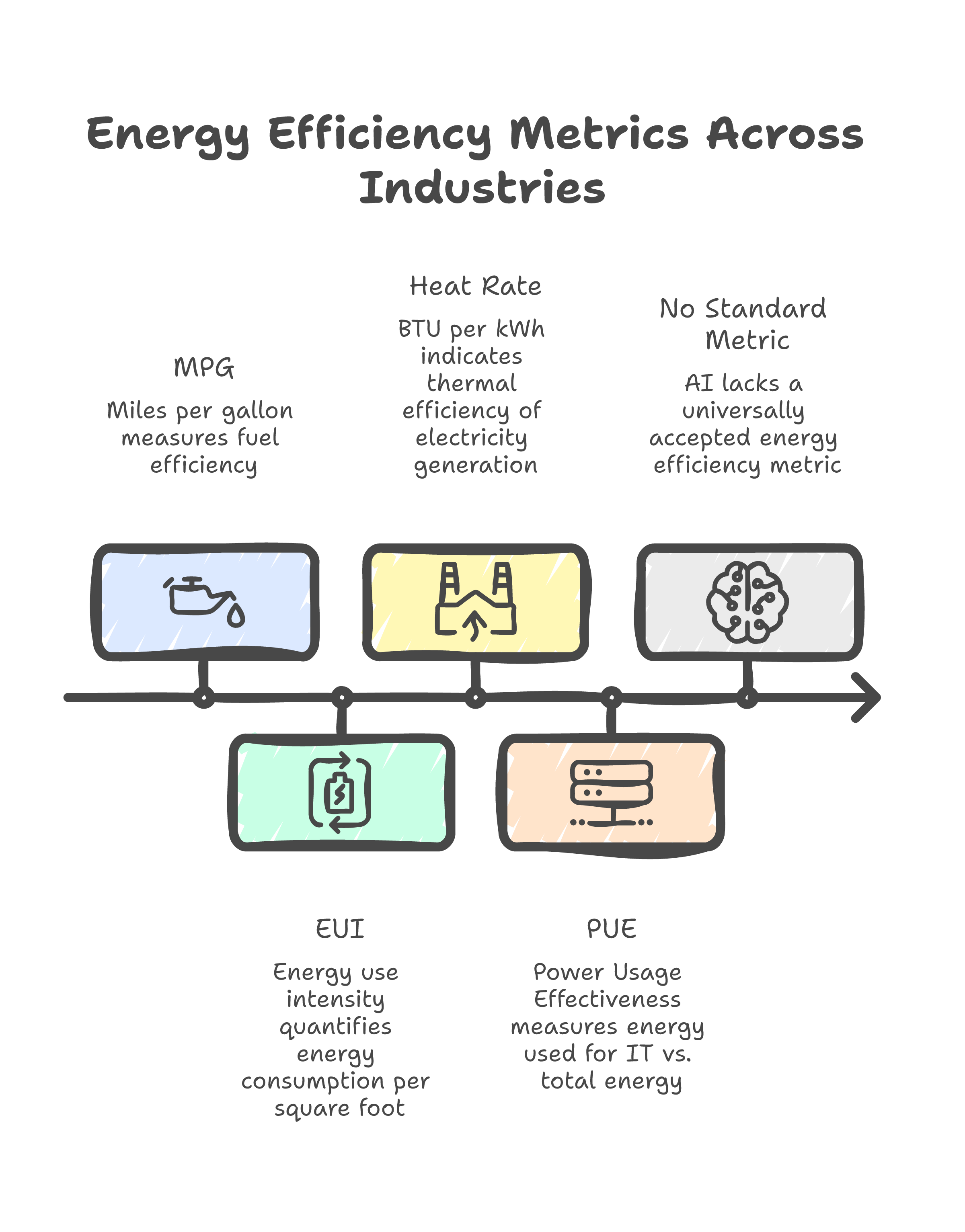 Standard energy efficiency metrics by industry -- AI has none